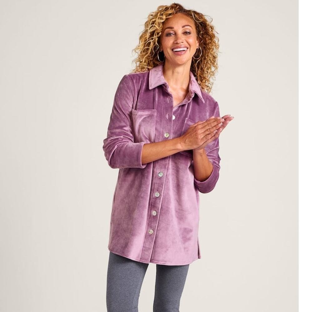 Soft Surroundings The Old Softy Purple Shirt XL